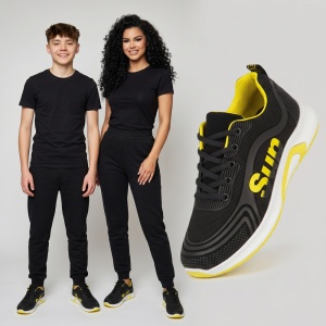 Pantofi Sport "888 Shoes 9588-3 Black Yellow"