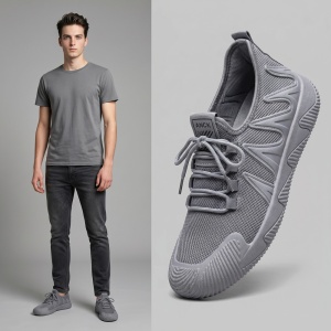 Pantofi Sport "SuperFashion HTMS-131 Grey"