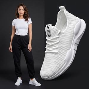 Pantofi sport "SuperFashion HTWM-59 White"