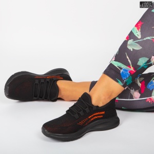 Pantofi Sport ''WE Fashion 3311D Black Orange'' - Img 5