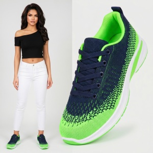 Pantofi Sport ''WE Fashion 350-2 Navy Green''