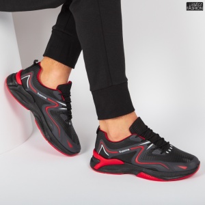 Pantofi Sport "WE Fashion B96-2 Black Red''
