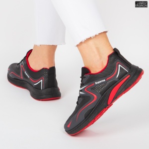 Pantofi Sport ''WE Fashion396-2 Black Red'' - Img 4