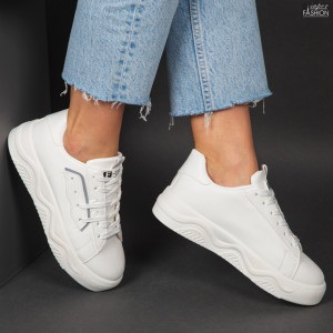 Pantofi Sport "Z Fashion 1281 All White" - Img 4