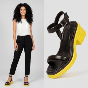 Sandale ''ABC L80 Black Yellow''