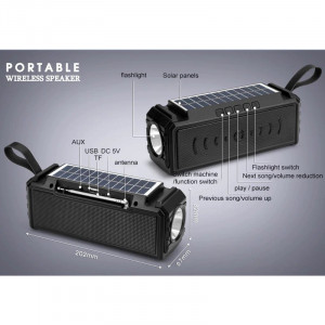 boxa portabila cu panou solar incorporat