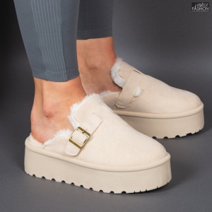 Cizme scurte Dama tip UG "Lavy Fashion SL-A15 Beige" - Img 3