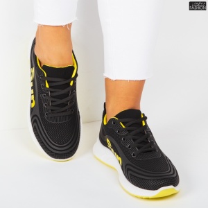Pantofi Sport "888 Shoes 9588-3 Black Yellow" - Img 7