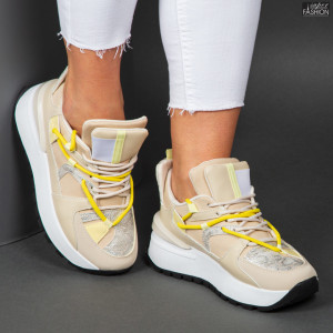 Pantofi Sport "Se7.en X-3005 Beige'' - Img 3
