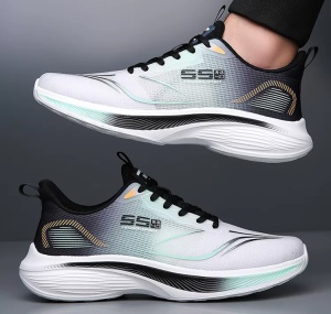 Pantofi Sport "SuperFashion 6-23 White Green'' - Img 7
