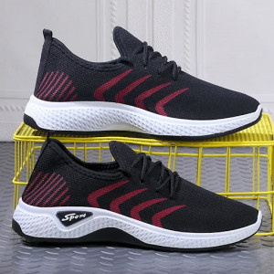 Pantofi Sport "SuperFashion HTMS-42 Black Red" - Img 4