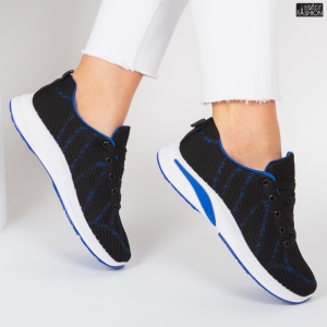 Pantofi Sport ''WE Fashion 352-2 Black R.Blue'' - Img 2
