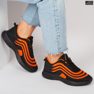 Pantofi Sport ''WE Fashion 8815D Black Orange'' - Img 2