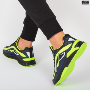 Pantofi Sport "WE Fashion B92-2 Black Green'' - Img 5