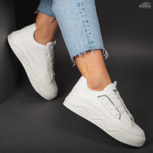 Pantofi Sport "Z Fashion 1281 All White" - Img 5
