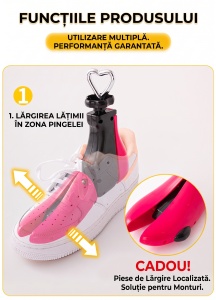Calapod ajustabil pentru alungirea si lățimea încălțămintei "SuperFashion 6-10 Black Pink" - Img 5