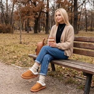 Cizme scurte Dama tip UG "Se7.en GP-4 Brown" - Img 2