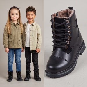 Ghete îmblănite Copii "HEROWAY 883-1 Black"
