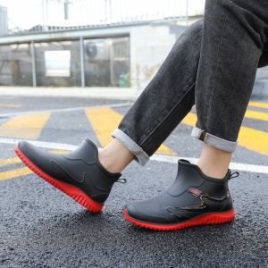 Ghete ploaie "SuperFashion 6-40 Black Red'' - Img 11
