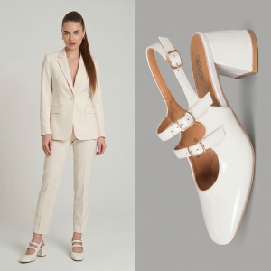Pantofi ''ABC Fashion 139-5 Off White"