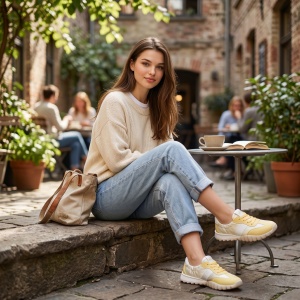 Pantofi sport "ABC Fashion XQ-H701 Yellow" - Img 2