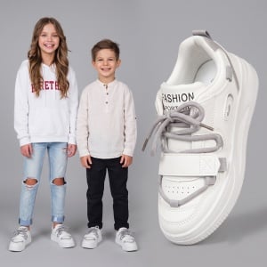 Pantofi Sport Copii ''NCD Fashion C2433-1 White Grey''