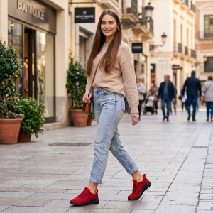Pantofi Sport ''Fashion Balq 703 Red'' - Img 5