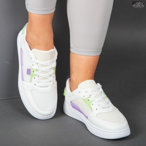 Pantofi Sport ''RXR Fashion R-809 White Purple" - Img 3