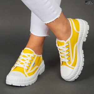Pantofi Sport "Se7.en D989 Yellow'' - Img 4