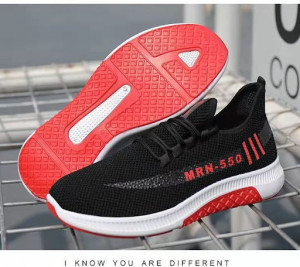 Pantofi Sport "SuperFashion HTMS-17 Black Red" - Img 6