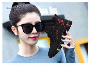 Pantofi sport "SuperFashion HTWM-3 Black Red" - Img 4