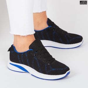 Pantofi Sport ''WE Fashion 352-2 Black R.Blue'' - Img 4