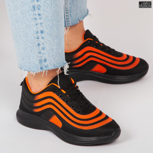 Pantofi Sport ''WE Fashion 8815D Black Orange''