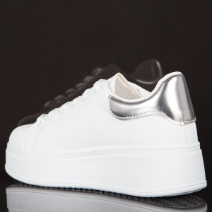 Pantofi Sport ''YiYi BK-115 White Silver" - Img 6