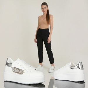 Pantofi Sport ''YiYi BK-115 White Silver" - Img 3