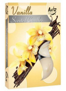 Lumânare pastilă parfumată 6 buc/set aromă vanilie