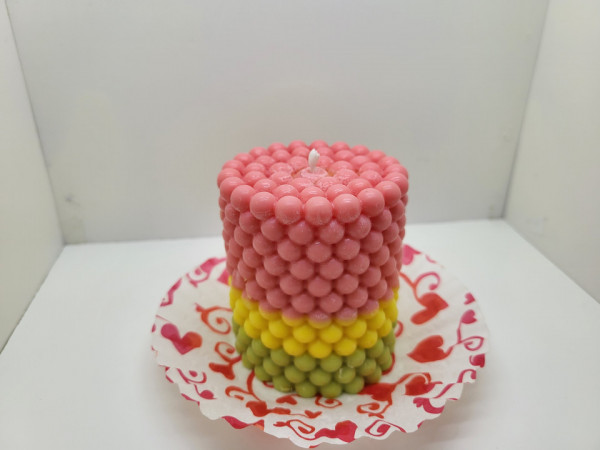 Lumanare din ceara de Soia tip Cilindru,multicolor
