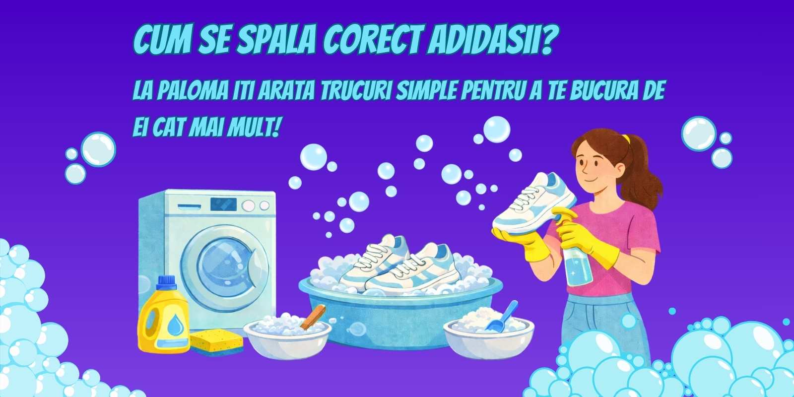 Cum se spala corect adidasii? La Paloma iti arata trucuri simple pentru a te bucura de ei cat mai mult!