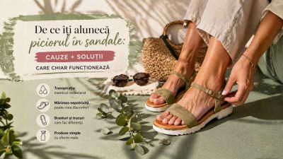 De ce iti aluneca piciorul in sandale: cauze + solutii care chiar functioneaza