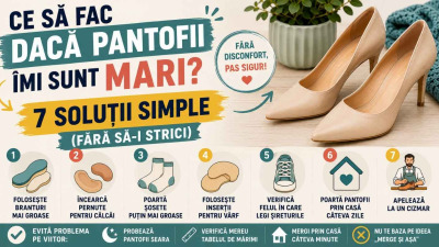 Ce sa fac daca pantofii imi sunt mari? 7 solutii simple (fara sa-i strici)
