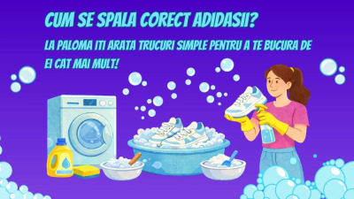Cum se spala corect adidasii? La Paloma iti arata trucuri simple pentru a te bucura de ei cat mai mult!