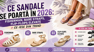 Ce sandale se poarta in 2026: fisherman, bare straps, flip-flops elevate (si ce iese din trend)