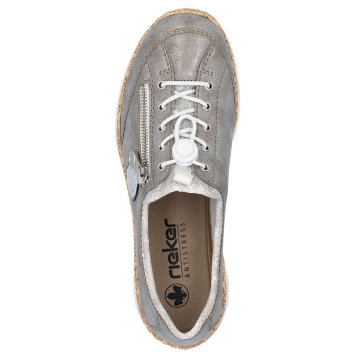 Pantofi dama, Rieker, N4263-40-Gri, casual, piele ecologica, cu