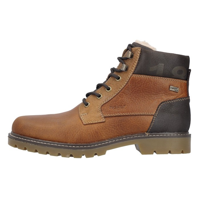 Ghete barbati, Rieker, 38832-22-Maro, casual, piele naturala
