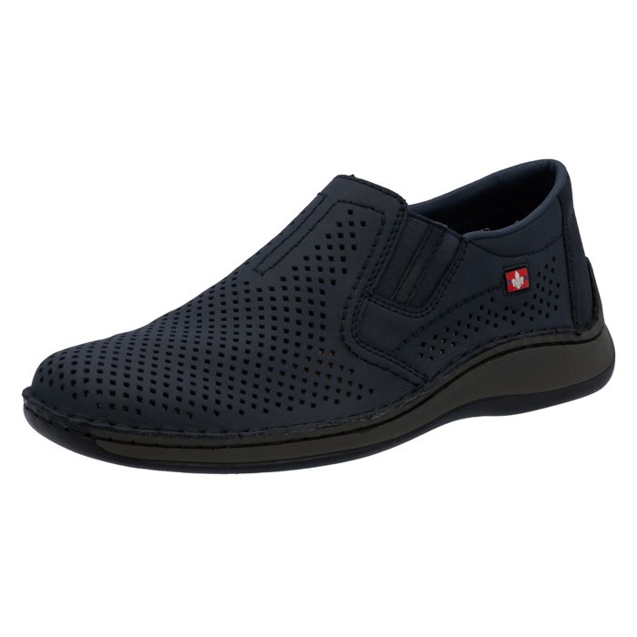 Pantofi barbati, Rieker, 05297-14-Albastru-Inchis, casual, piele