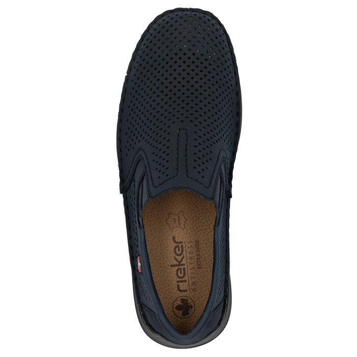 Pantofi barbati, Rieker, 05297-14-Albastru-Inchis, casual, piele