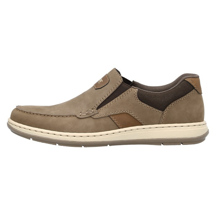 Pantofi barbati, Rieker, 17368-25-Bej, casual, piele naturala, cu