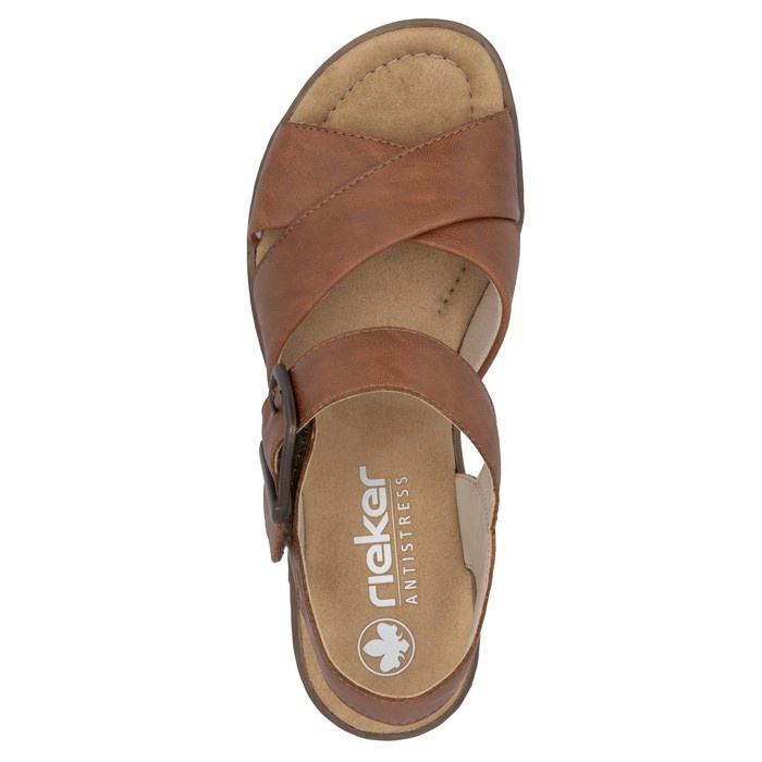 Sandale dama, Rieker, 63795-22-Maro, casual, piele ecologica, cu