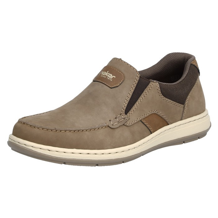 Pantofi barbati, Rieker, 17368-25-Bej, casual, piele naturala, cu