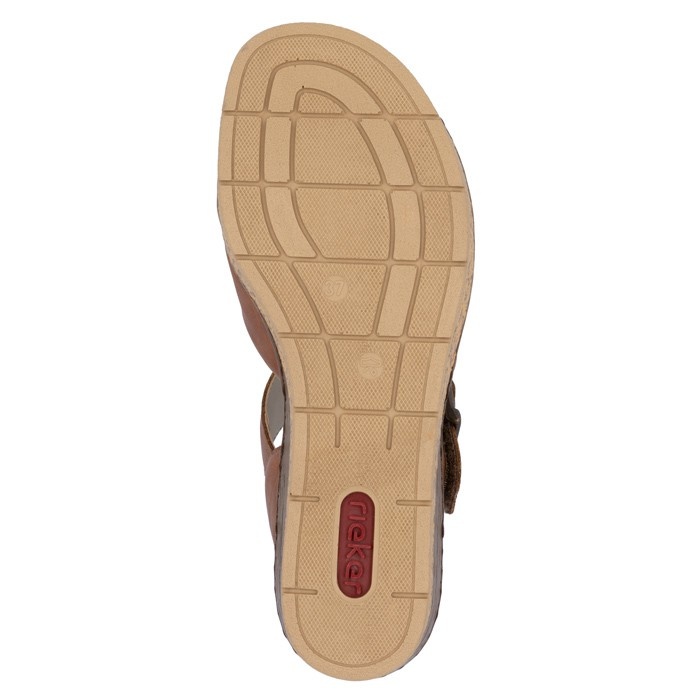 Sandale dama, Rieker, 63795-22-Maro, casual, piele ecologica, cu